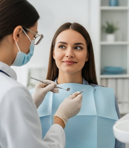 Women getting tooth pain treatment - Emergency dentist Chalfont St Peter